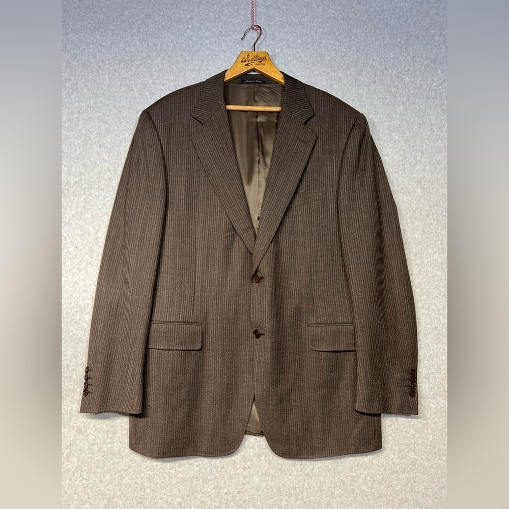 Canali Blazer Men's Suit Jacket Wool Brown Italy